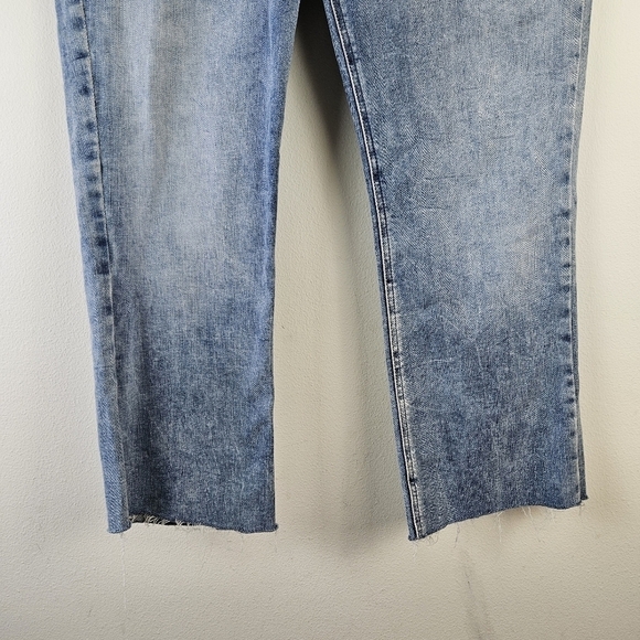 Silver Jeans Avery Slim Boot Jeans Size W34 L33 raw hem light wash - Picture 2 of 6